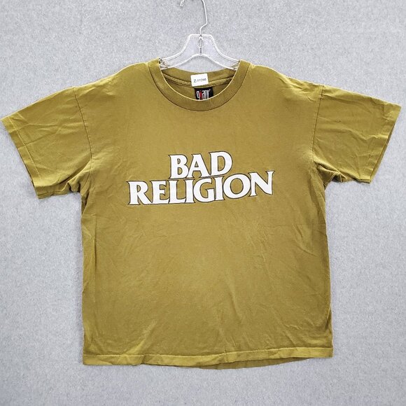 VINTAGE Bad Religion Men Shirt XL Single Stitch‎ Punk Band Giant Anvil 90s USA